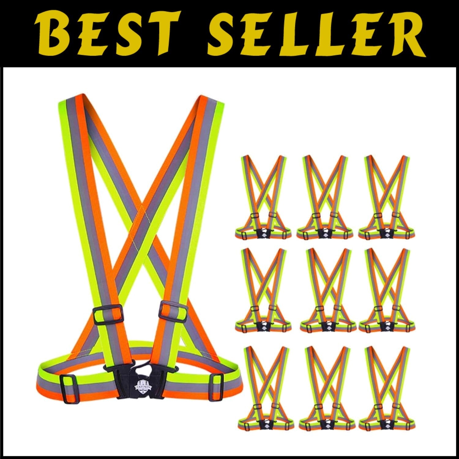 Lightweight Reflective Safety Vests in Yellow & Orange - Perfect for Active Use