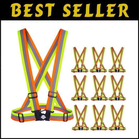 Lightweight Reflective Safety Vests in Yellow & Orange - Perfect for Active Use