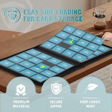 Load image into Gallery viewer, Compact 16 Pocket Card Storage Binder - Easy Access for 1020 Cards, Blue Design