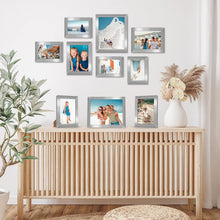 Load image into Gallery viewer, Stylish Silver Picture Frame Set - Includes 2 Large, 4 Medium &amp; 4 Small Frames