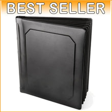 Load image into Gallery viewer, Black Leatherette Bound Photo Album for Family Milestones - 30 Photos, 15 Pages