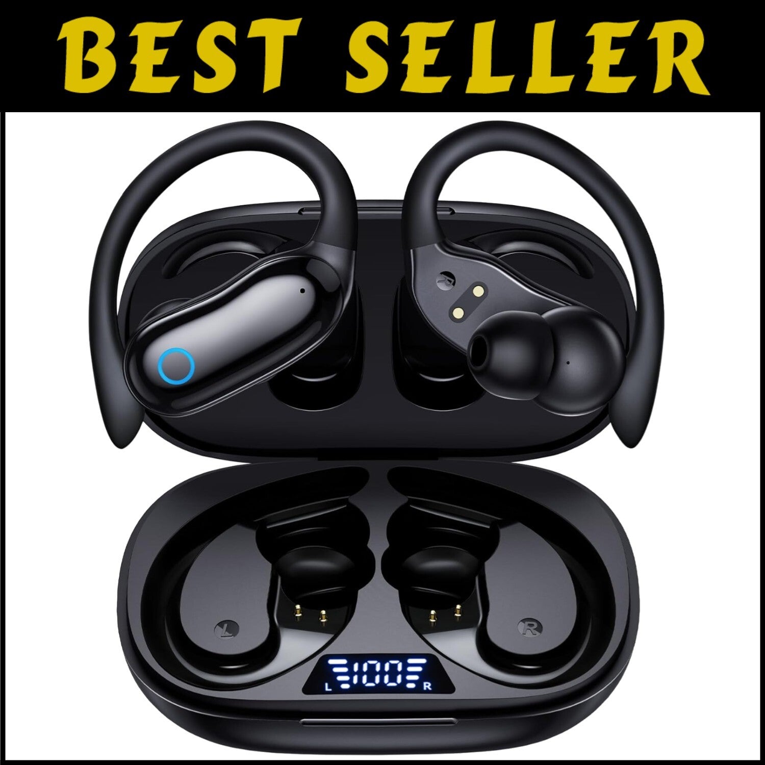 Wireless Waterproof Earbuds with 96 Hours Playback - Perfect for Sports & Gym