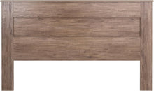 Load image into Gallery viewer, Stylish Flat Panel King Headboard - Drifted Gray Wood with Easy Mounting System