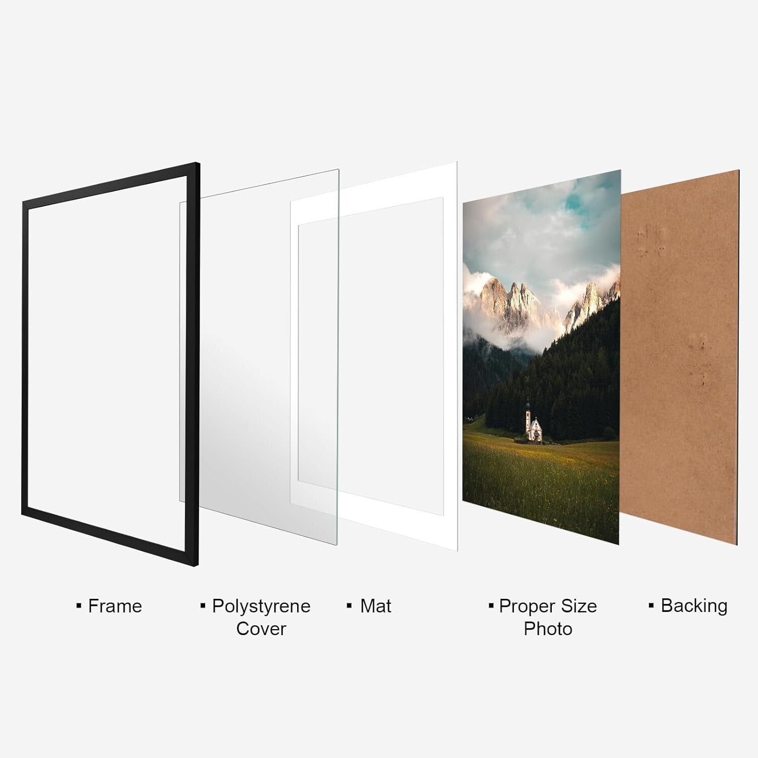 Transform Your Space - Set of 4 20x28 Picture Frames with Mats for Art Display