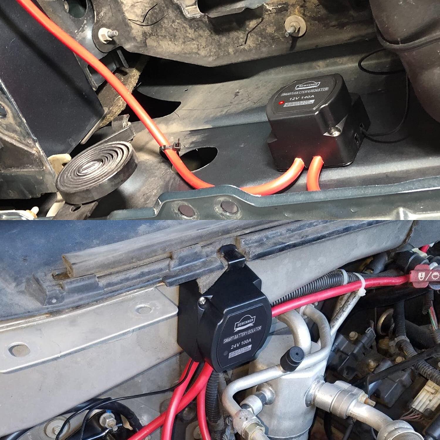 12V 140 Amp Dual Battery Isolator & Complete Wiring Kit for Easy Installations