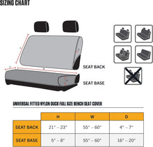 Load image into Gallery viewer, Universal Fit Cordura Bench Seat Cover with Rain Defender for Car Protection