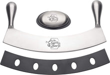 Load image into Gallery viewer, Ergonomic 12" Mezzaluna Knife &amp; Protective Cover - Ideal for Chopping &amp; Dicing
