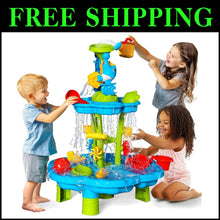 Load image into Gallery viewer, Versatile Water Table for Toddlers | 2-Tier Fountain with Building Parts &amp; Toys