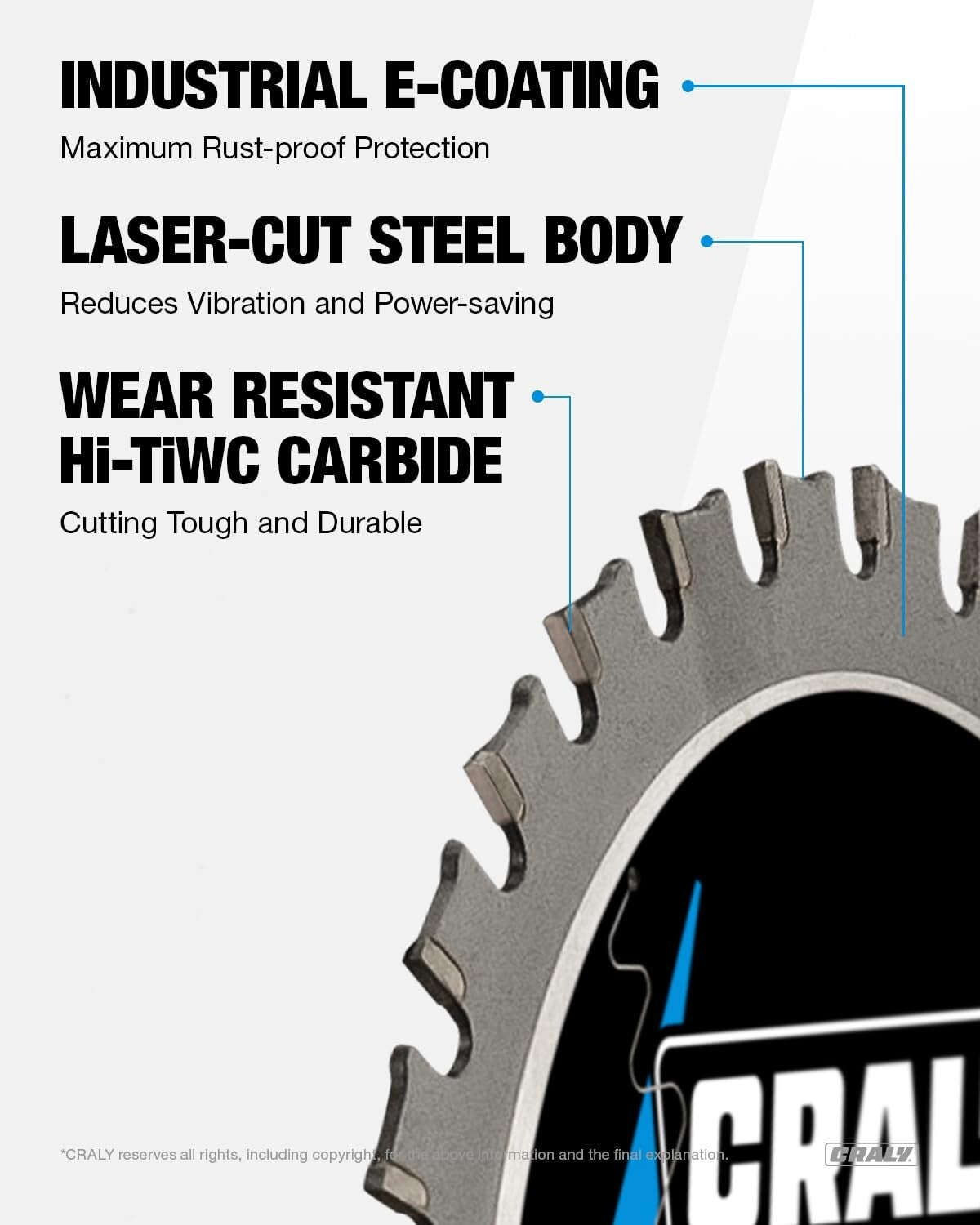 Carbide Tipped 30 Teeth Circular Saw Blade for Ferrous Metals - 5-3/8" 3-Pack