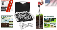 Load image into Gallery viewer, Versatile 30 Pack Heavy-Duty Screw-In Tent Stakes with Glow in the Dark Feature