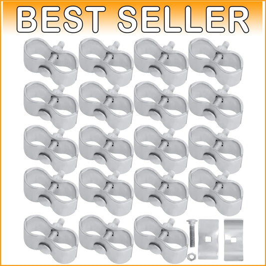 Weather-Resistant Dog Kennel Panel Clamps - 20 Set Heavy-Duty Galvanized Steel