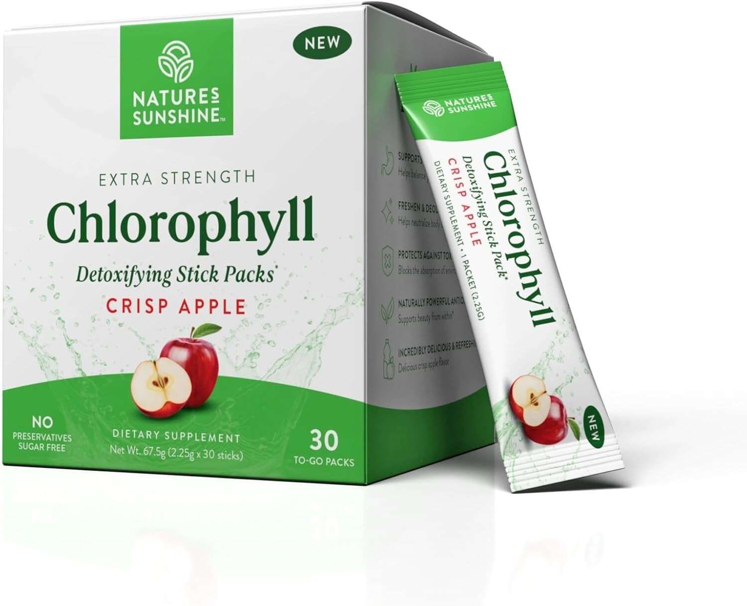 Chlorophyll Super Detox Sticks: Antioxidant Power for Skin Radiance & Gut Health