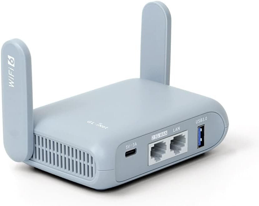 Compact Beryl AX Travel Router with OpenVPN & WireGuard - Perfect for Travelers