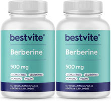 Load image into Gallery viewer, GMP Certified Berberine 500mg - 240 Vegan Capsules, No Fillers or Flow Agents