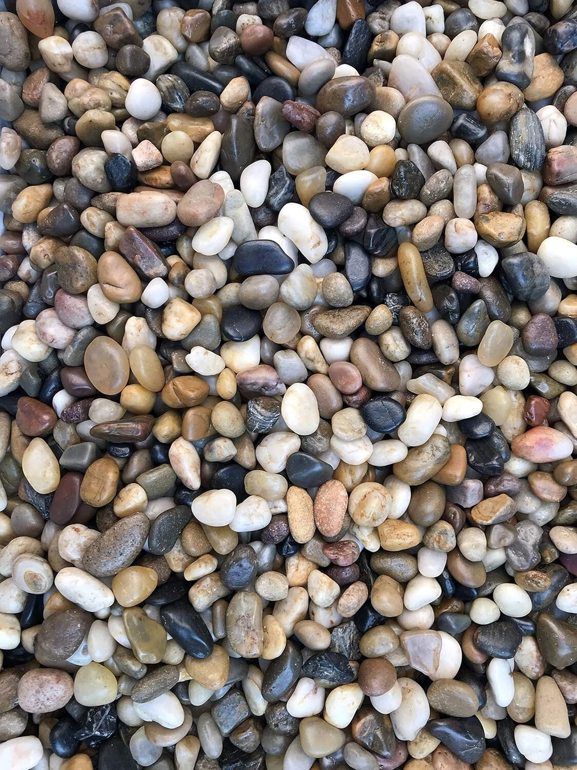 40 LBS Natural River Rock Stones – Decorative Polished Pebbles for Landscaping