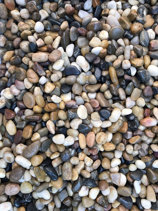 40 LBS Natural River Rock Stones – Decorative Polished Pebbles for Landscaping