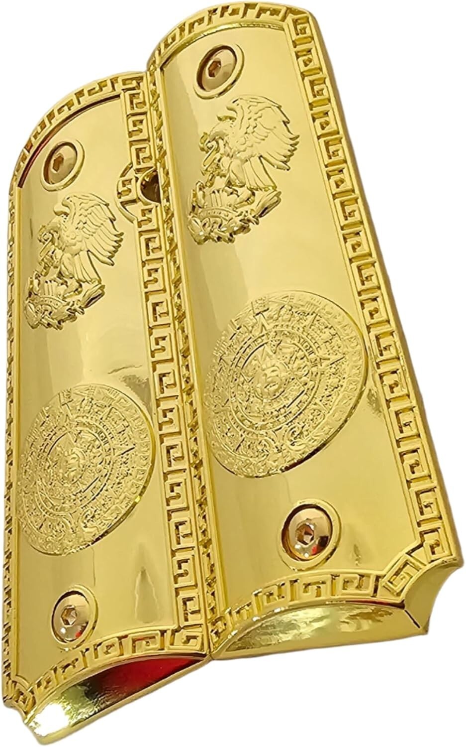 Luxury Gold-Plated 1911 Grips for Colt, Rock Island & More - Ambidextrous Design