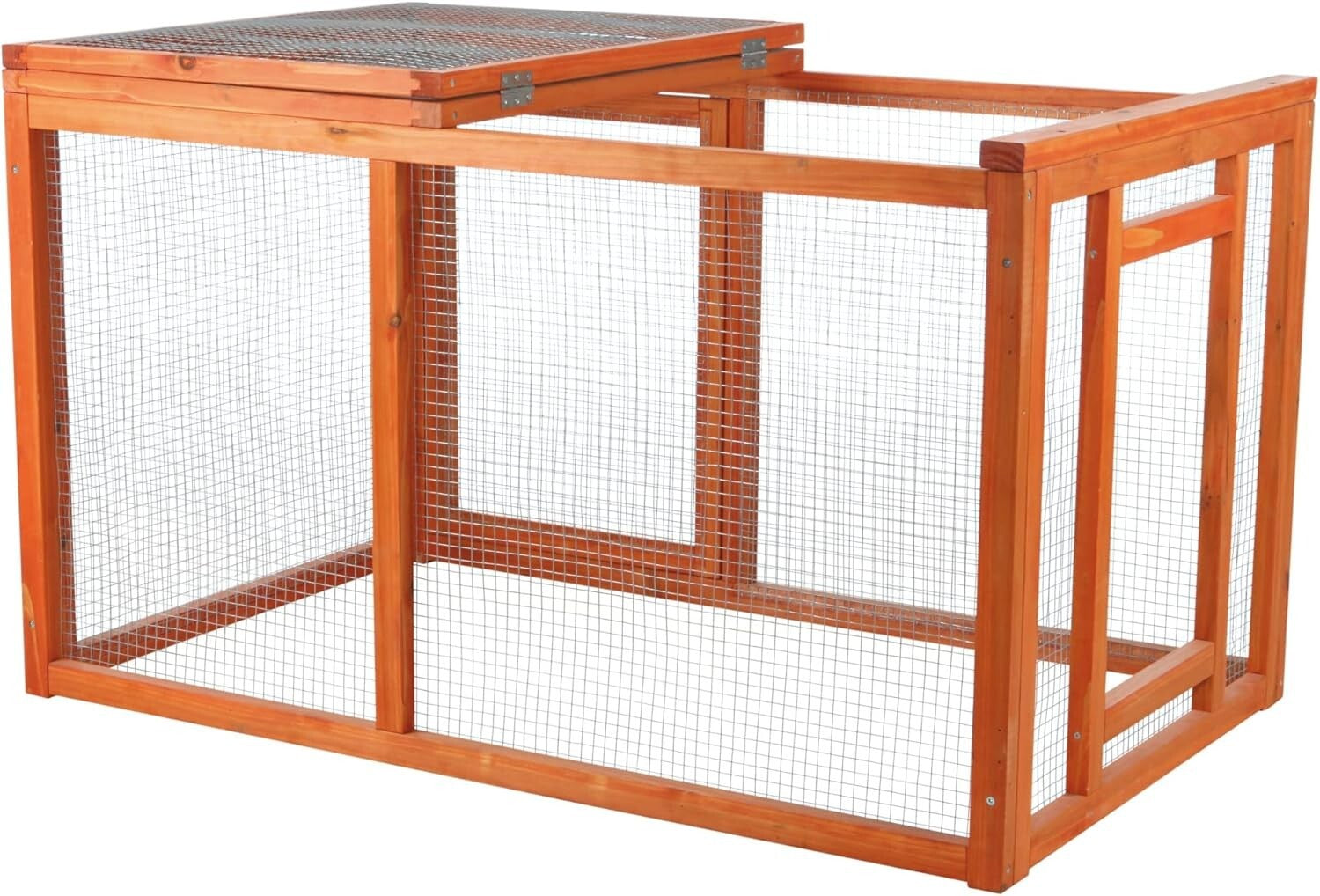 Compact Chicken Run for Small Animals with Mesh Cover - Safe, Stylish, 45"x27"