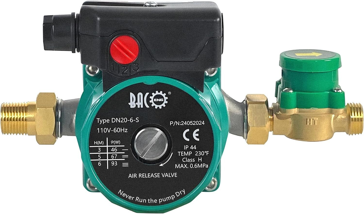 Efficient 110V Hot Water Pump with Silent Operation & Max Lift Height 10ft