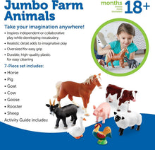 Load image into Gallery viewer, 7-Piece Jumbo Farm Animal Set - Colorful Learning Toys for Toddler Play