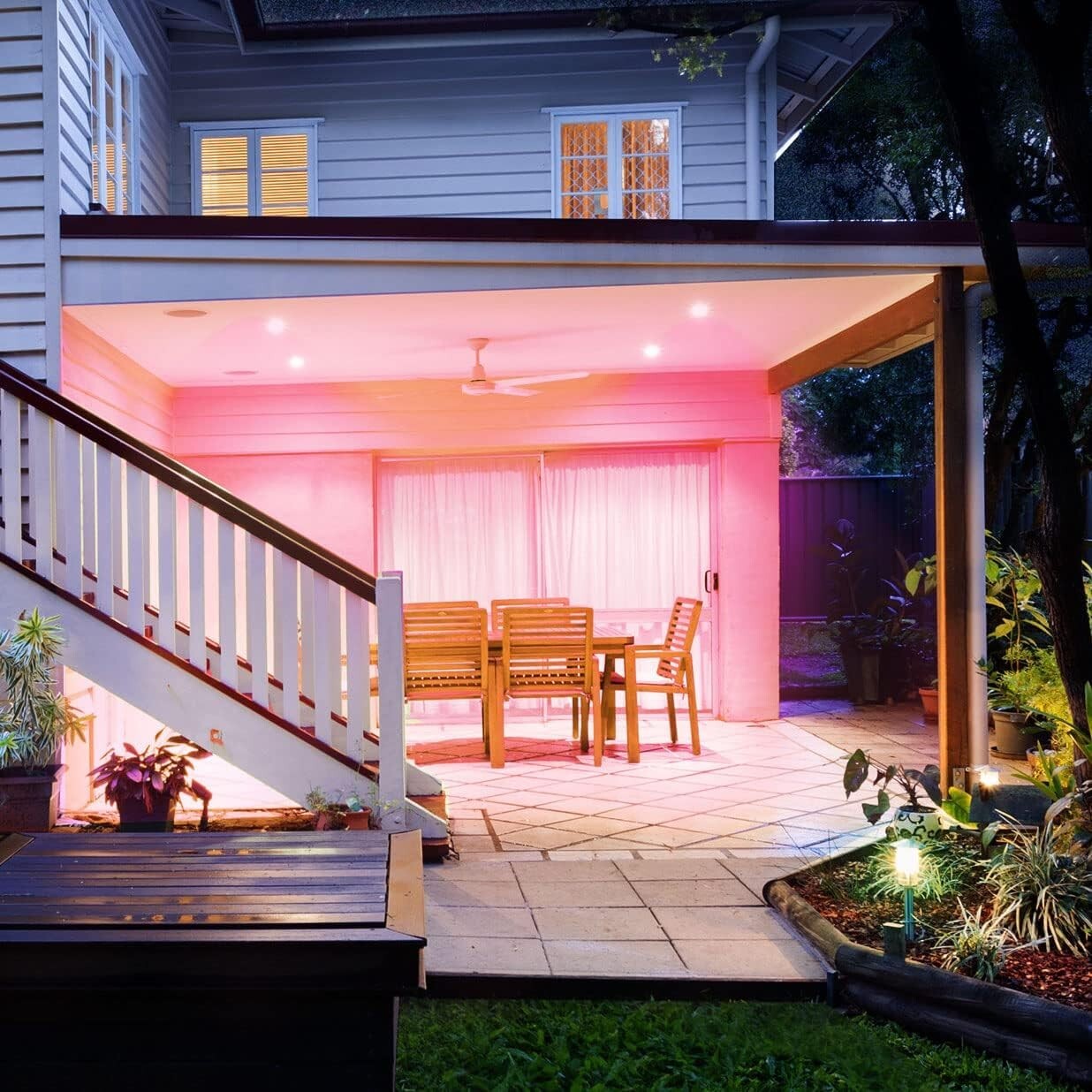 Weatherproof Smart BR30 LED Light Bulbs, 1100 Lumens, Dimmable, Indoor/Outdoor