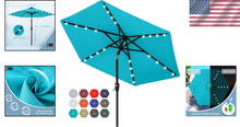 Load image into Gallery viewer, Versatile 7.5FT Solar LED Umbrella - Durable, Stylish Shade for Outdoor Living