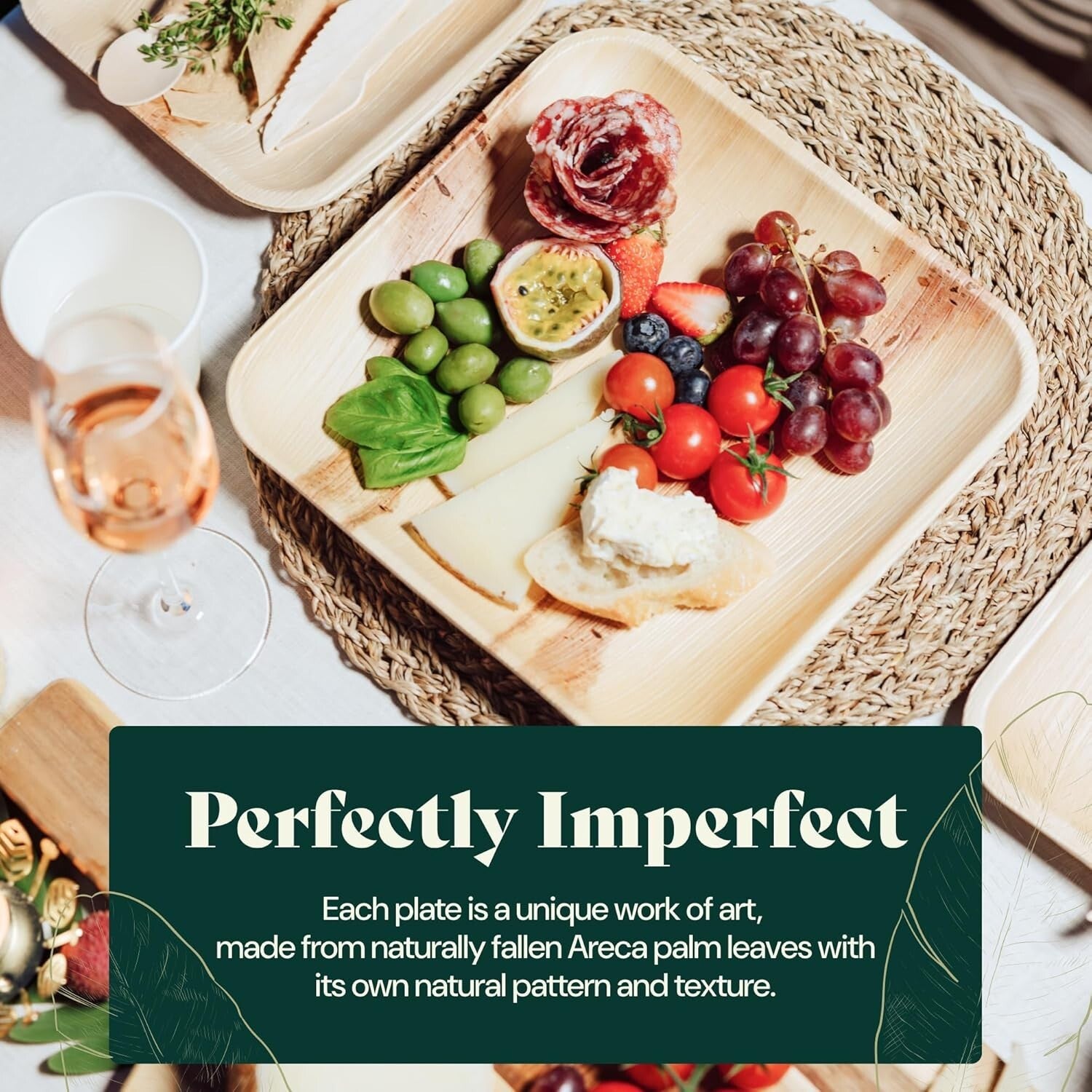 Elegant & Sturdy Palm Leaf Plates - Disposable Tableware for All Occasions