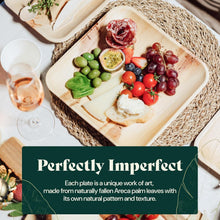 Load image into Gallery viewer, Elegant &amp; Sturdy Palm Leaf Plates - Disposable Tableware for All Occasions