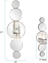 Load image into Gallery viewer, Captivating Mirrored Candle Sconce with Crystal Drops - Ideal for Elegant Spaces
