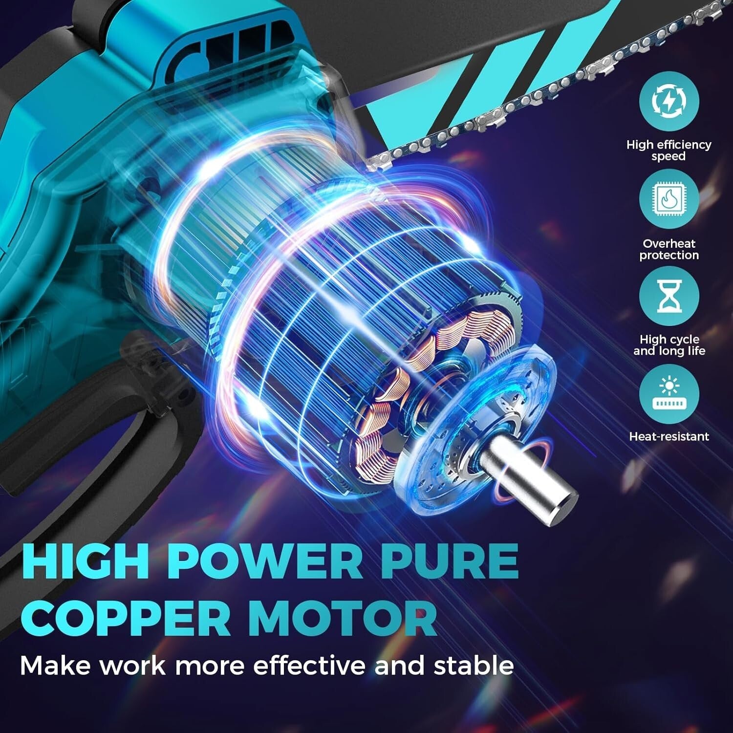 Rechargeable 6-Inch Mini Chainsaw with Dual Batteries - Ideal Father's Day Gift