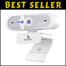 Load image into Gallery viewer, USB 1080P Webcam with Dual Microphones, Autofocus &amp; Built-In Privacy Cover