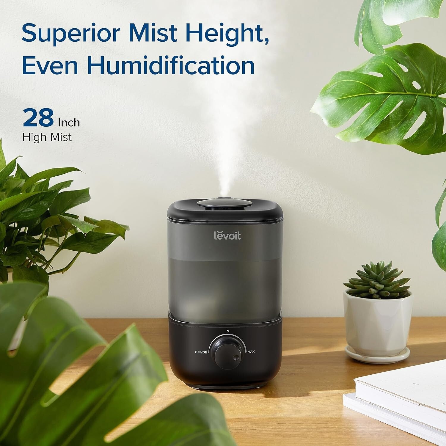 Whisper-Quiet 2.5L Ultrasonic Humidifier with 360° Nozzle - Perfect for Home