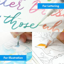 Load image into Gallery viewer, Eco-Friendly Zig Water Brush Pen Set - 6 Flexible Nylon Tips for Watercolor