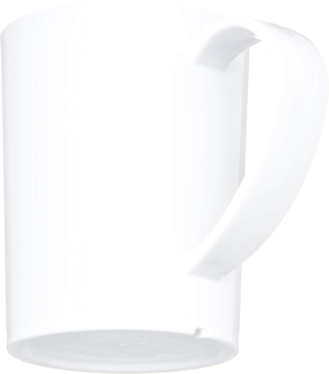 Durable White Tritan Coffee Mug, 8 oz with Easy Grip Handle - Home Essential