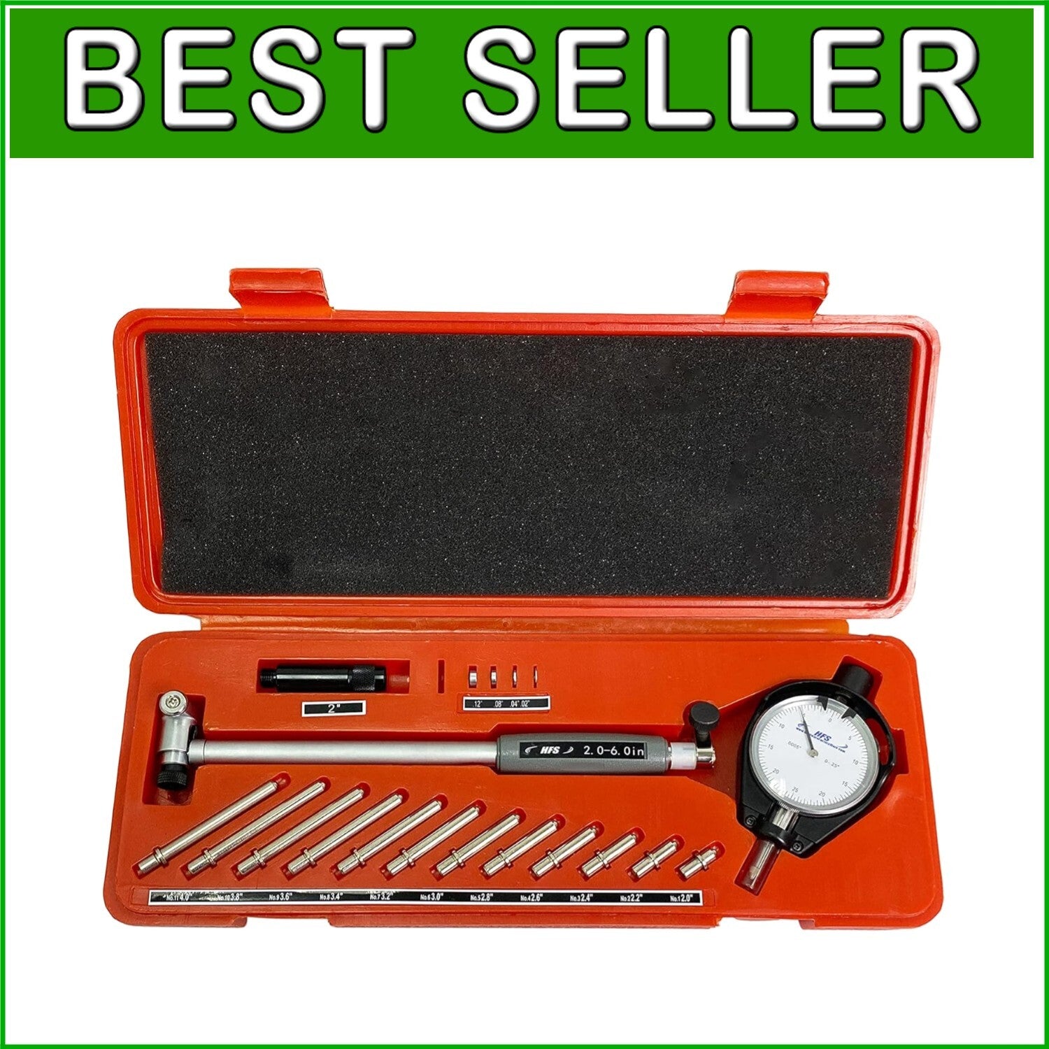 Durable Hand-Powered Dial Indicator Bore Gage Set - Lightweight Precision Tool