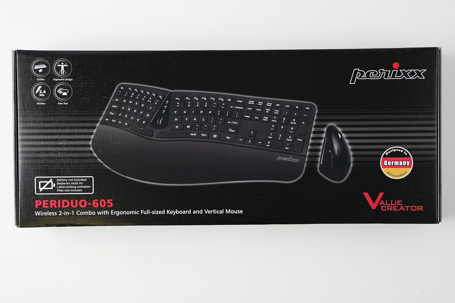 Wireless Ergonomic Keyboards & Vertical Mouse Combo for Comfort & Convenience
