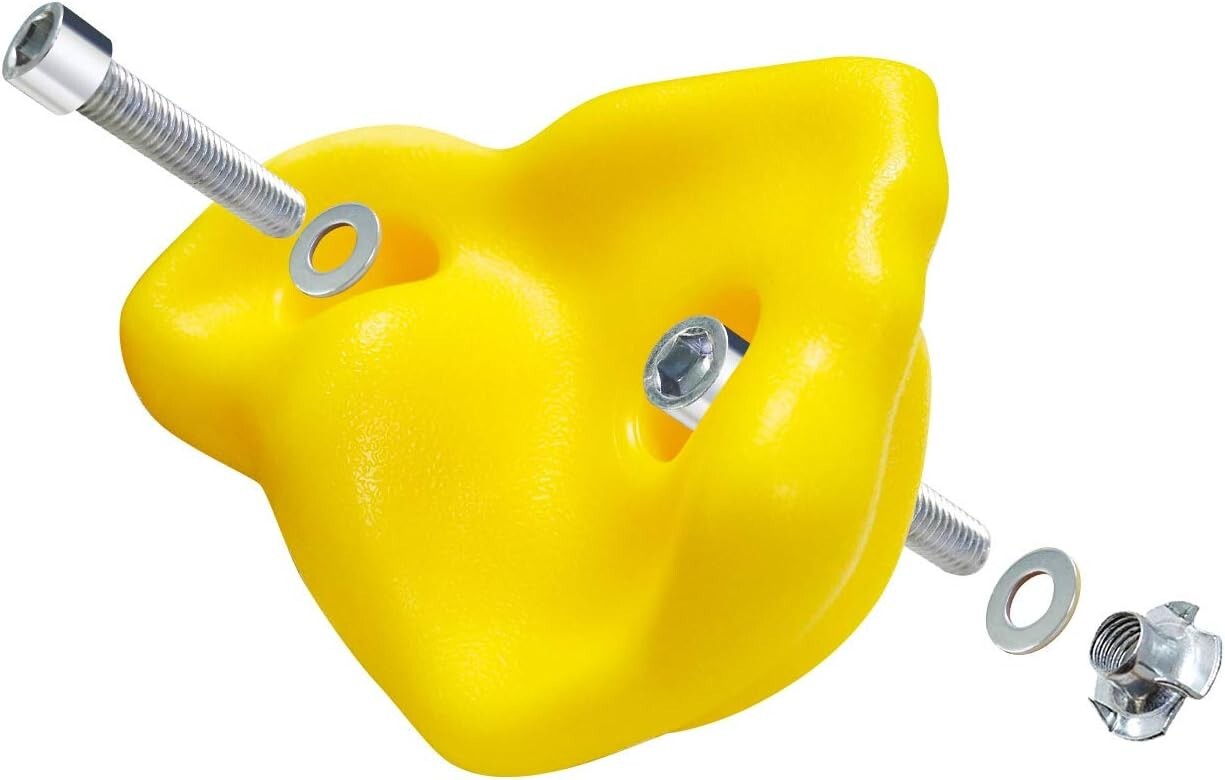 Durable 20pc Kids Rock Climbing Holds with Handles & Knotted Rope - Safe Fun