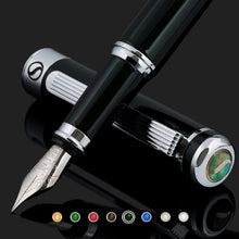 Load image into Gallery viewer, Stunning Green Black Luxury Fountain Pen - Smooth Writing, Gift Box Included