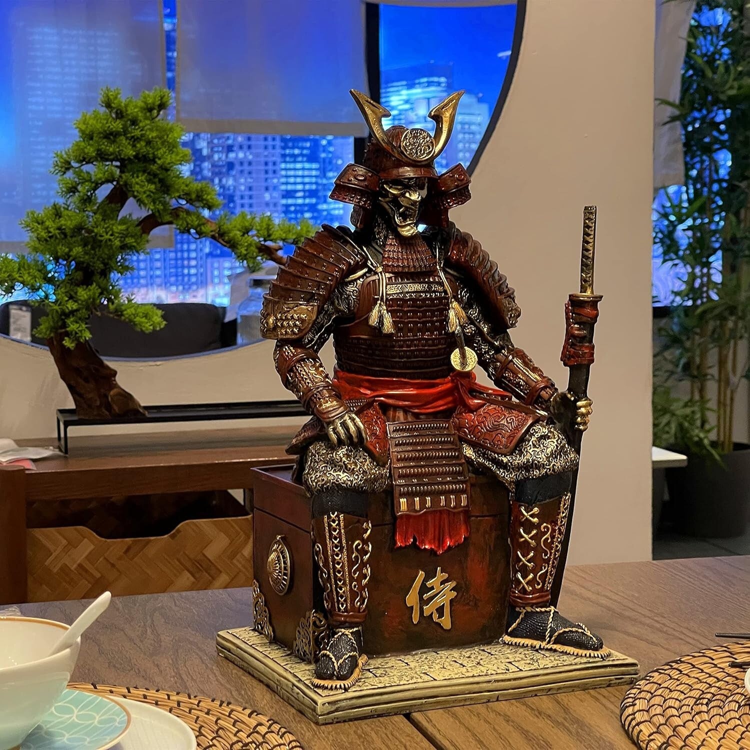 Eco-Friendly Resin Samurai Undead Warrior Figurine - Perfect Gift for Collectors