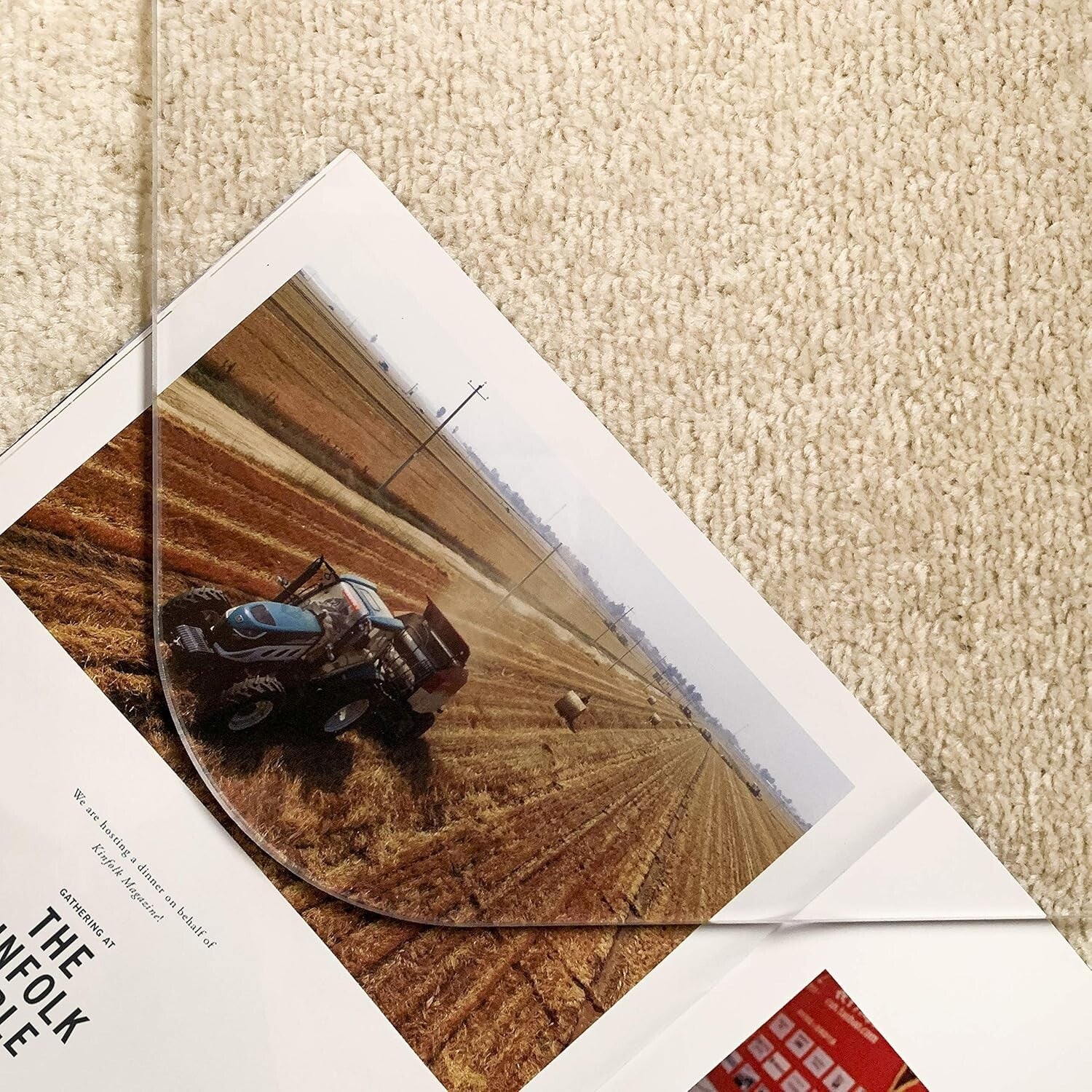 Durable 1/5" Thick Crystal Clear Chair Mat for Carpets & Hard Floors, 59"x47"