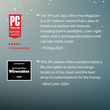 Load image into Gallery viewer, Tapo MagCam: 2024 Editors’ Choice 2K Outdoor Security Camera with Night Vision