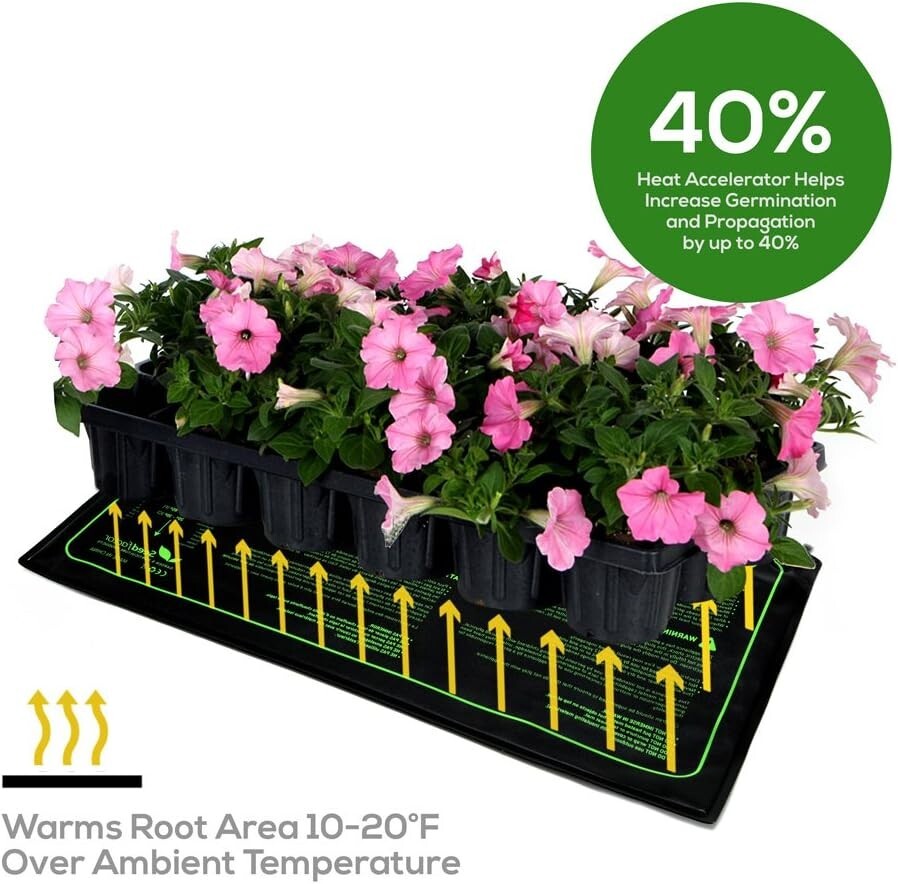 Versatile Indoor Gardening Heat Mat 12 Pack - Safe and Reliable Germination