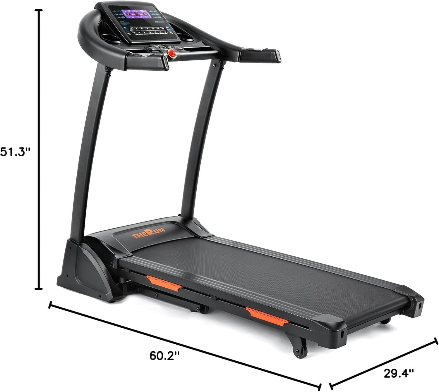 Large Running Area Incline Treadmill with Shock Absorption & Quiet Operation