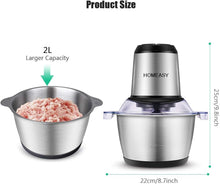 Load image into Gallery viewer, Stainless Steel 2L Meat Blender - 350W Electric Grinder with Easy Clean Features
