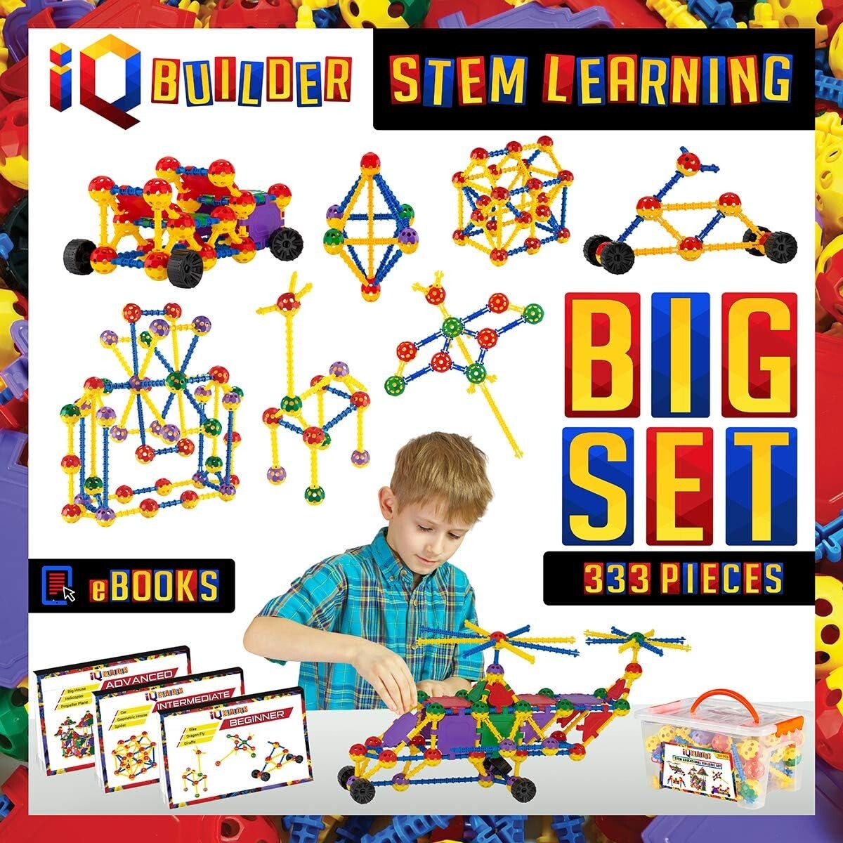 Creative STEM Building Blocks - Teacher Recommended Learning Toy for Ages 5-10