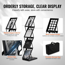 Load image into Gallery viewer, 4-Tier Portable Brochure Display Stand with Carrying Bag - Office &amp; Trade Shows