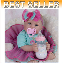 Load image into Gallery viewer, Handcrafted Reborn Baby Doll Girl - 18-Inch Soft Weighted Doll with Accessories