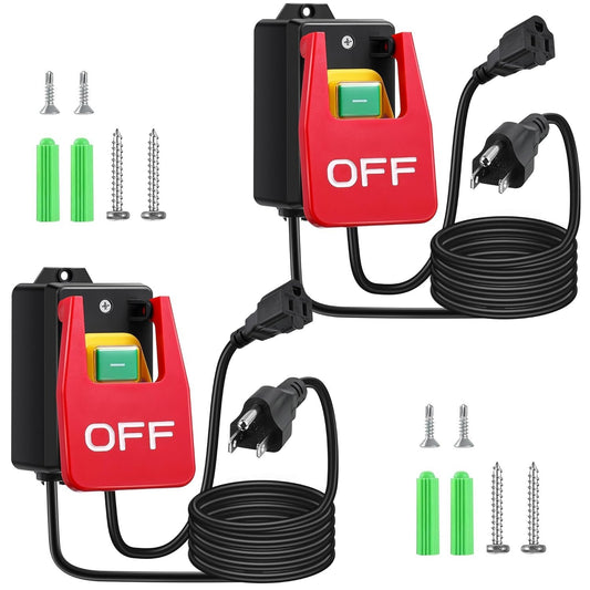 Effortless Emergency Stop Switch: 110V Router Table Solution with 2 Pack Option