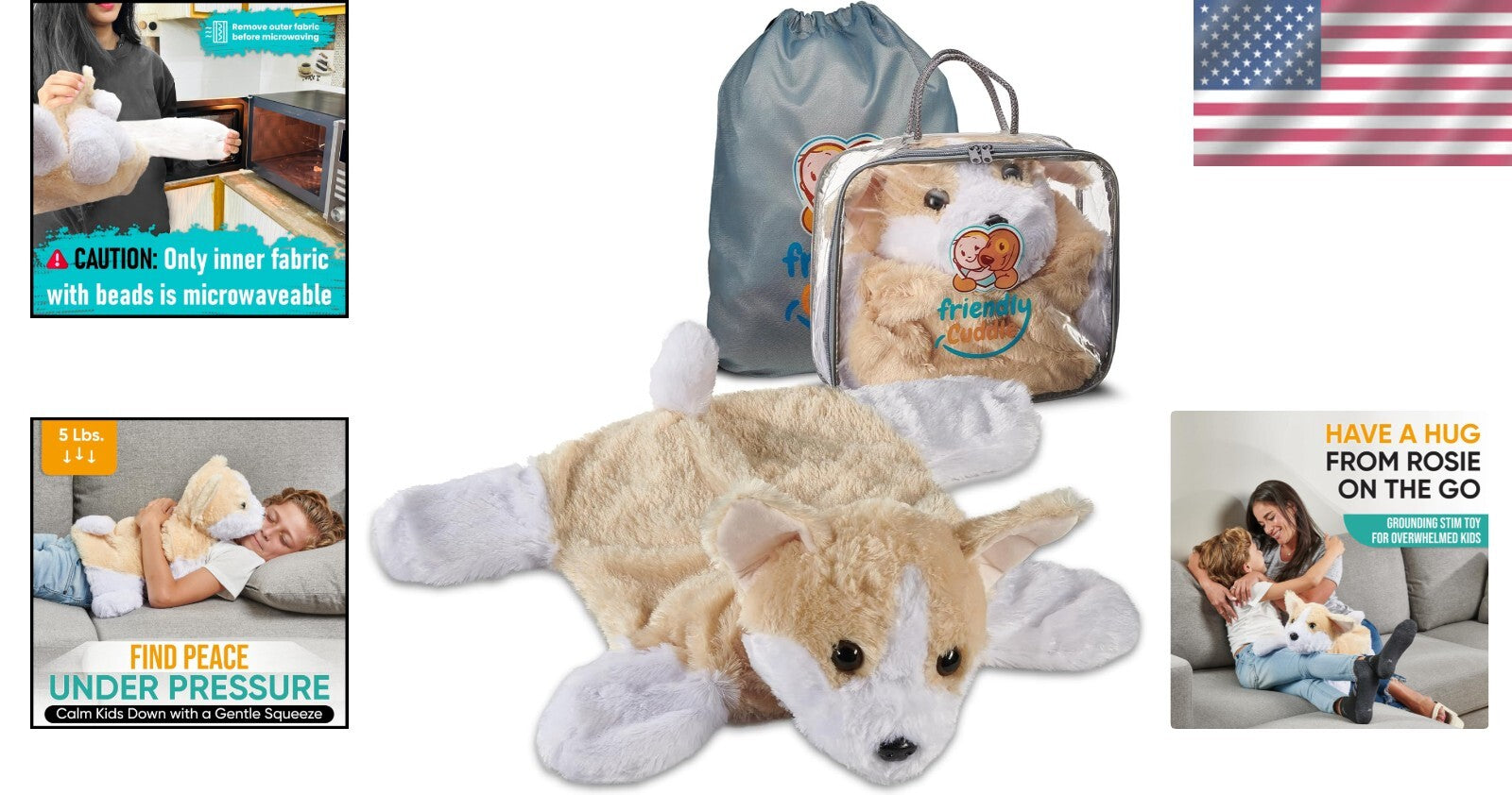 5lb Weighted Lap Blanket - Comforting Plush for Kids & Adults with Sensory Needs