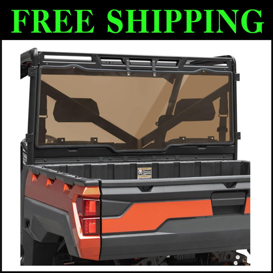 Durable Hard-Coated PC Rear Windshield for Polaris Ranger Models 2017-2025